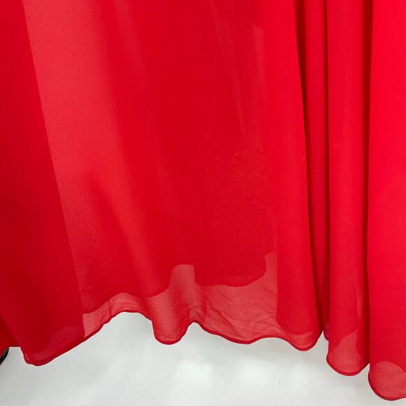 NBD | Christian Gown in Red Asymmetrical Corset Maxi Dress S - Picture 14 of 16